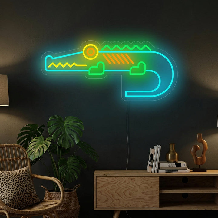 "Søt Krokodille" Neonskilt