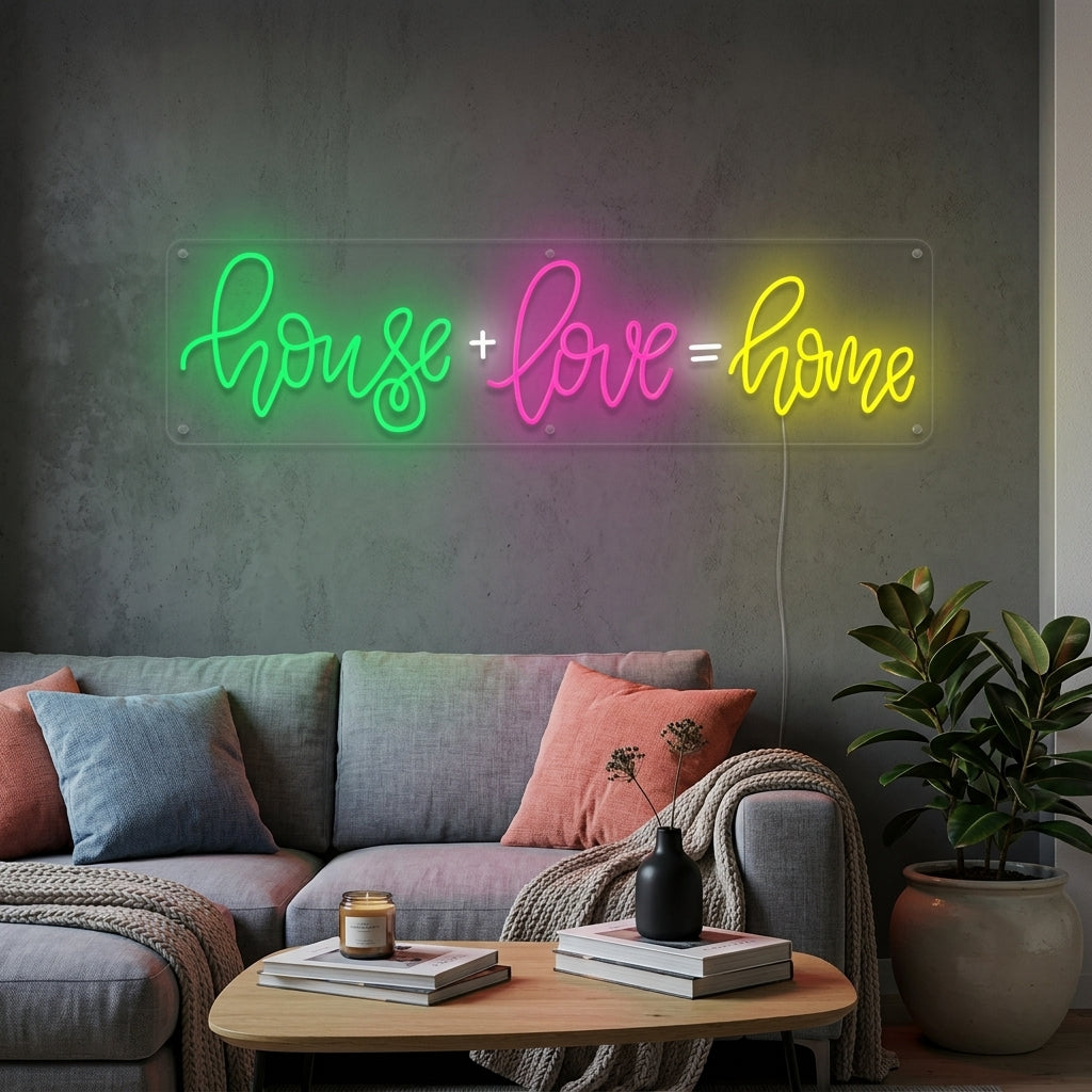 "House Love Home" Neonskilt