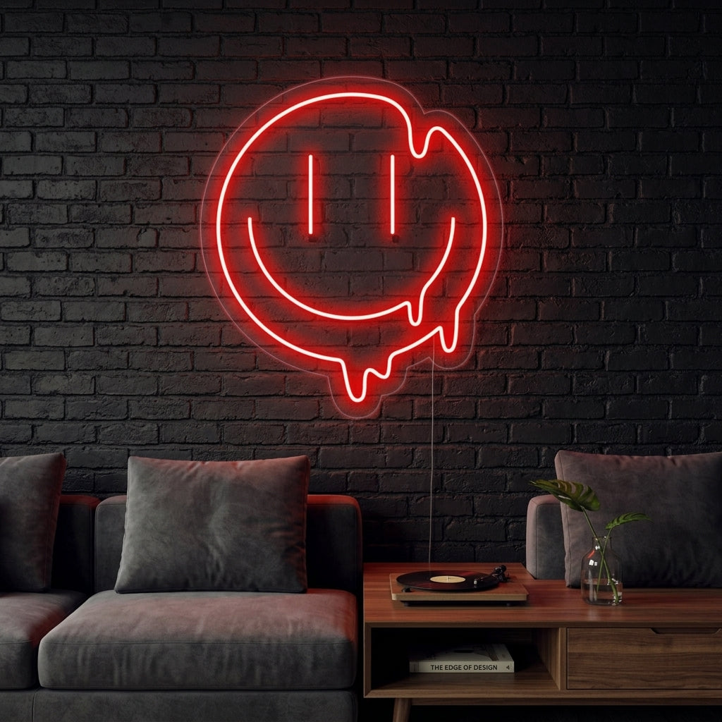 "Smeltende Smil" Neonskilt