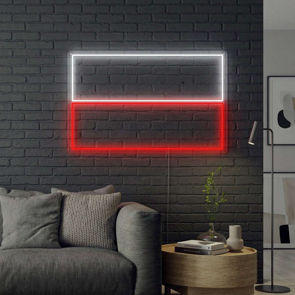 "Polens Flagg" Neonskilt