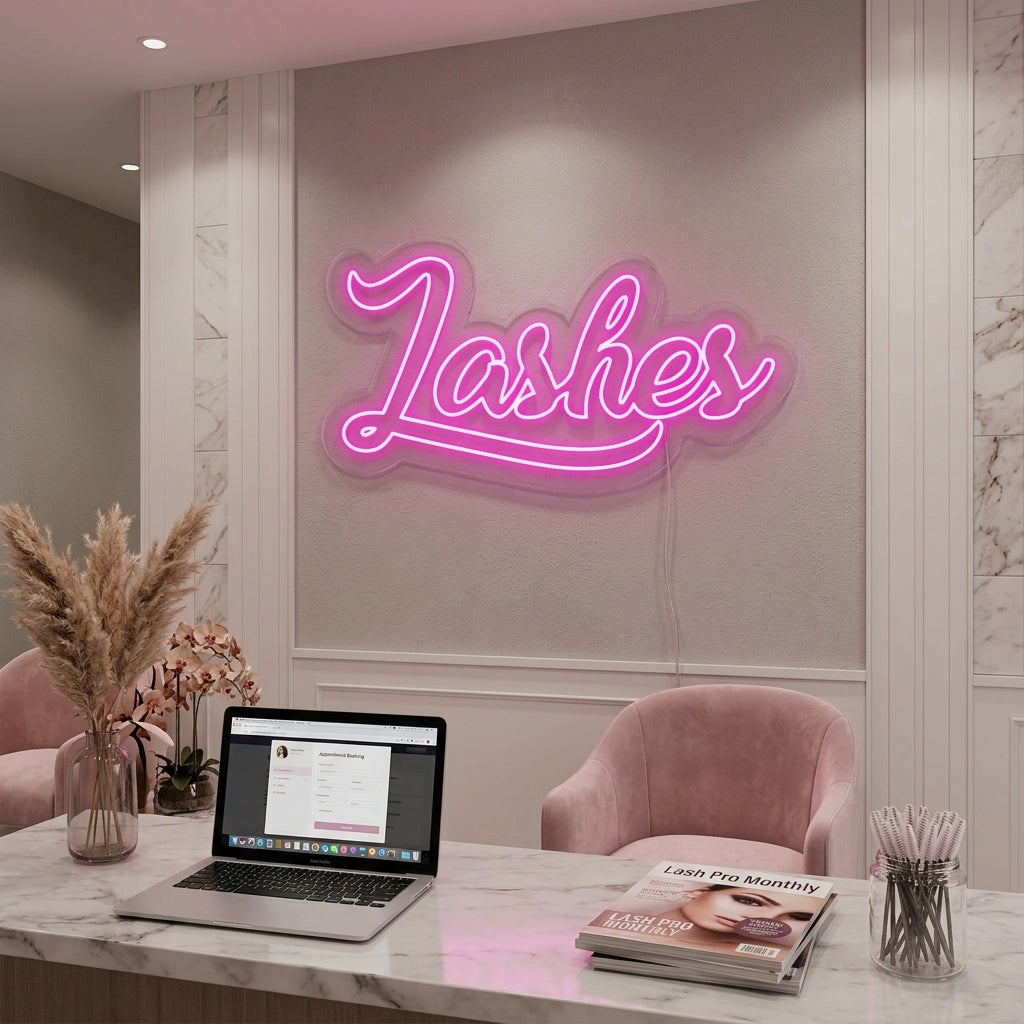"Lashes" Neonskilt