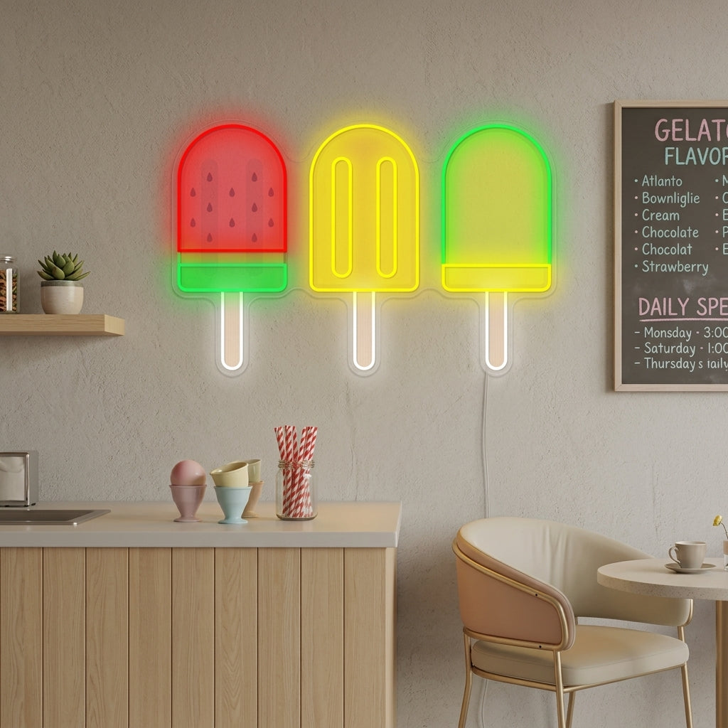 "Iskrembar" Neonskilt