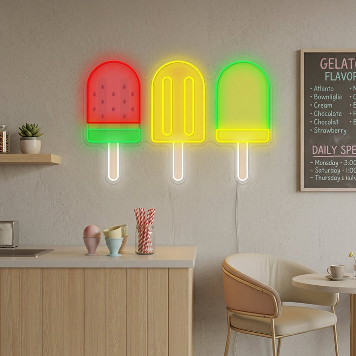 "Iskrembar" Neonskilt