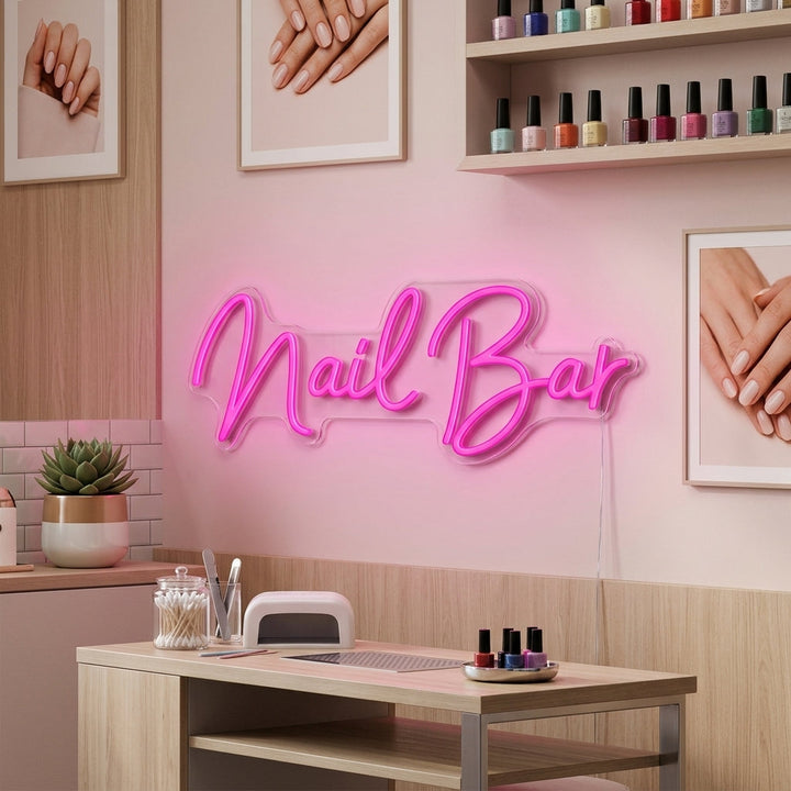 "Nail Bar" Neonskilt