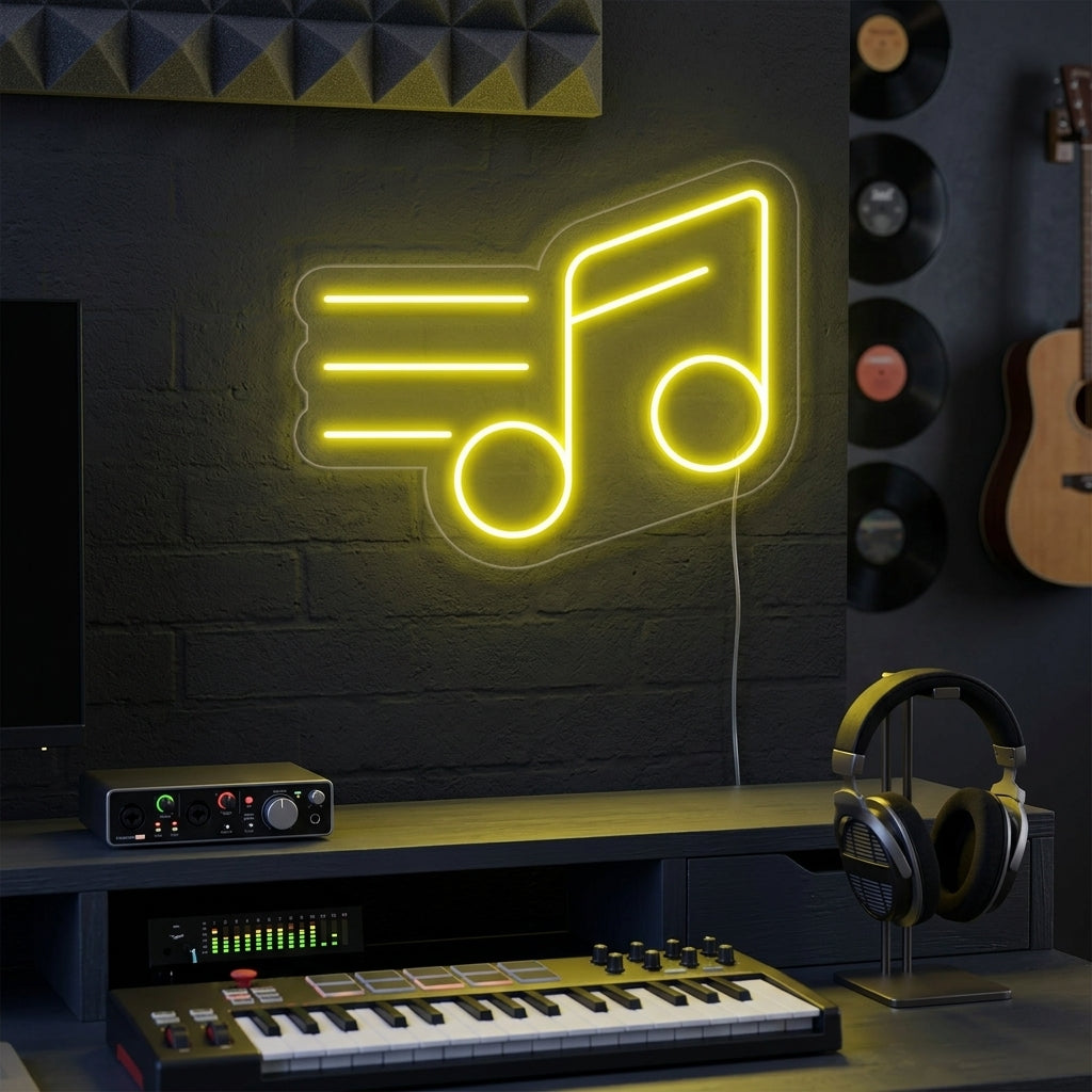 "Musikalske Toner" Neonskilt