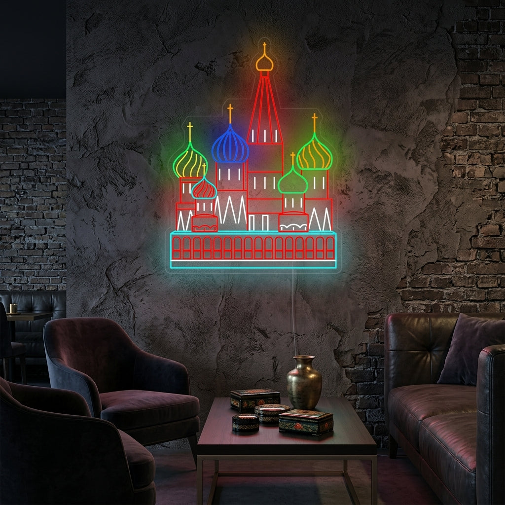 "Kreml I Moskva" Neonskilt