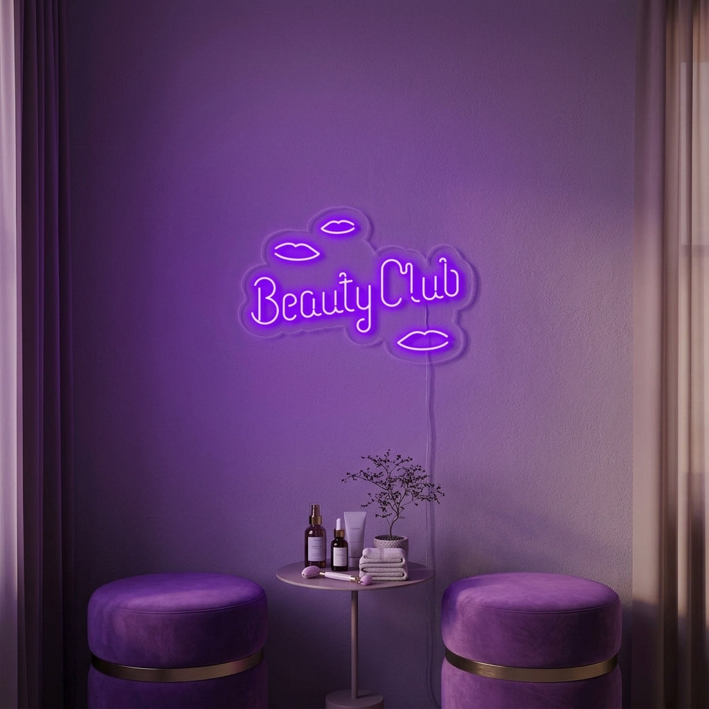 "Beauty Club" Neonskilt