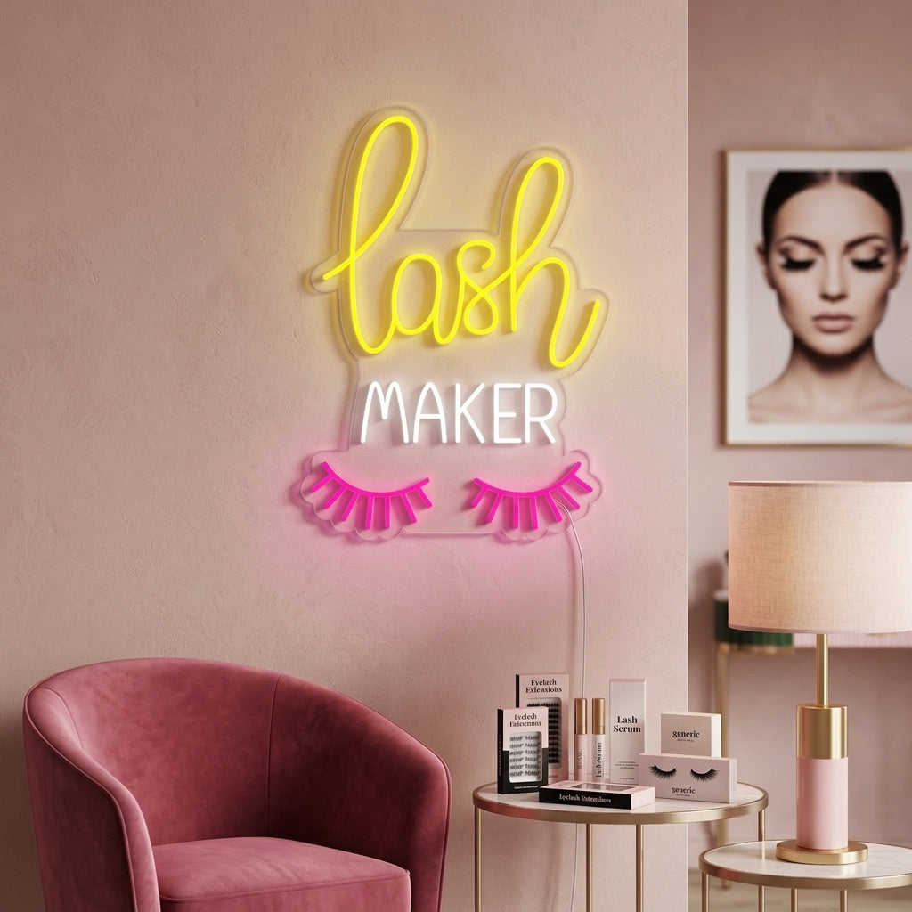 "Lash Maker" Neonskilt