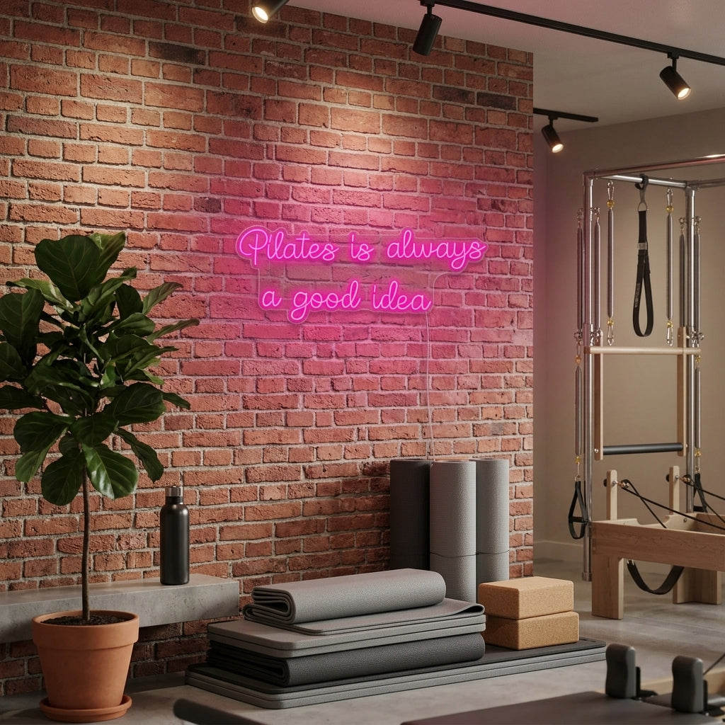 "Pilates is Always a Good Idea" Neonskilt
