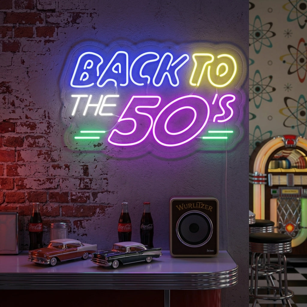 "Back To The 50s" Neonskilt