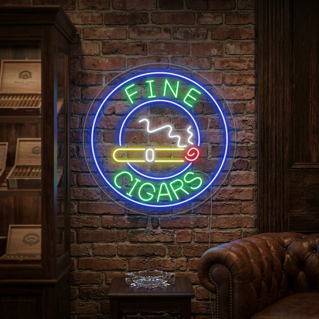 "Fine Cigars" Neonskilt
