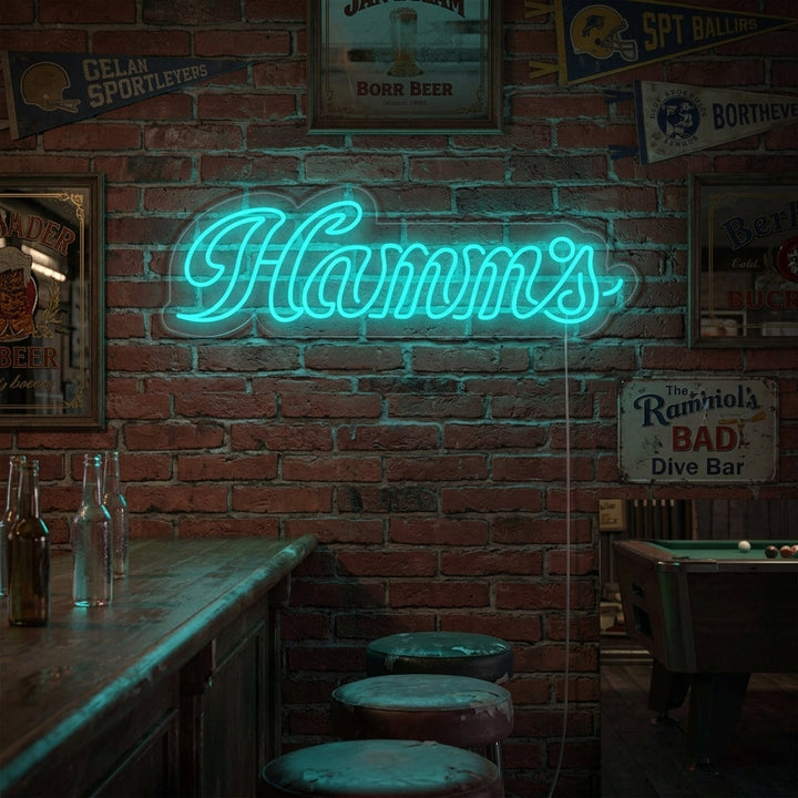 "Hamms Ølbar" Neonskilt