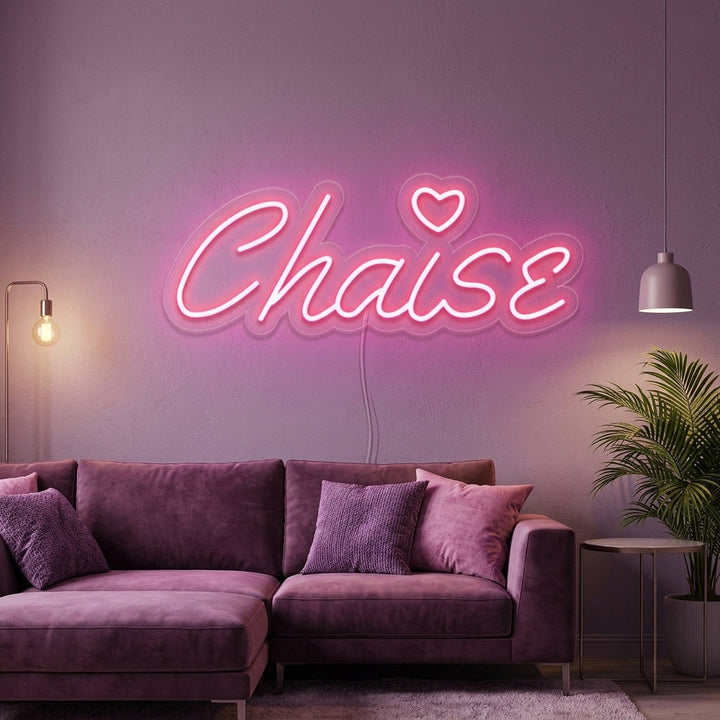 "Chaise" Neonskilt