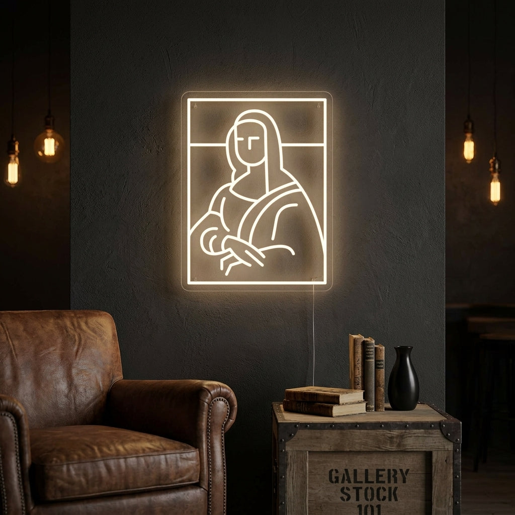 "Da Vinci Mona Lisa" Neonskilt