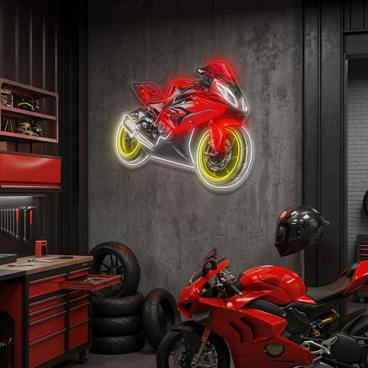 "Motorsykkel" Neonskilt