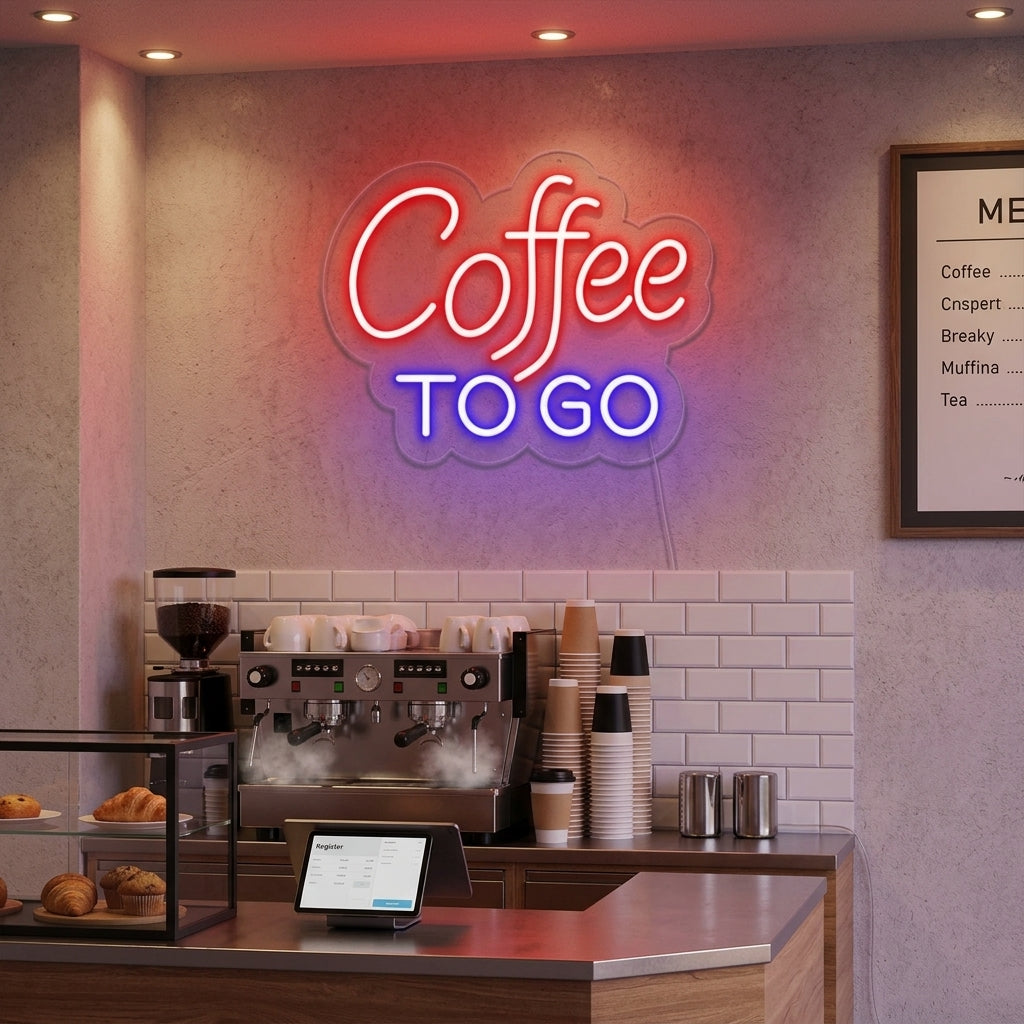 "Coffee To Go" Neonskilt