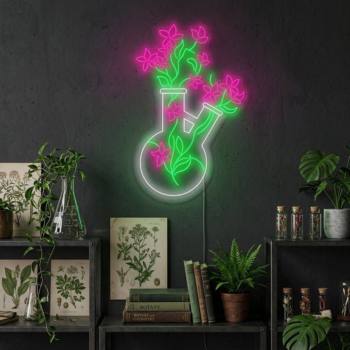 "Chemistry Tube Vase" Neonskilt