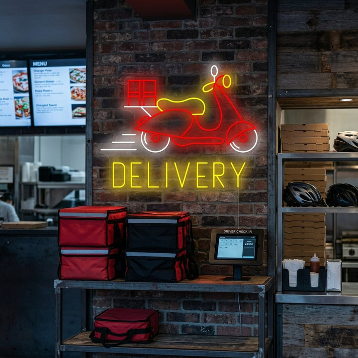 "Food Delivery" Neonskilt