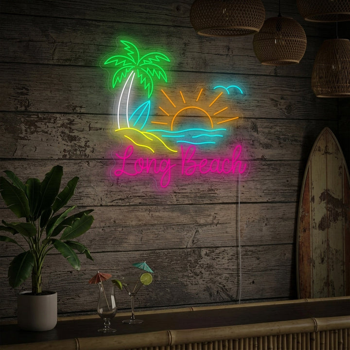 "Long Beach" Neonskilt