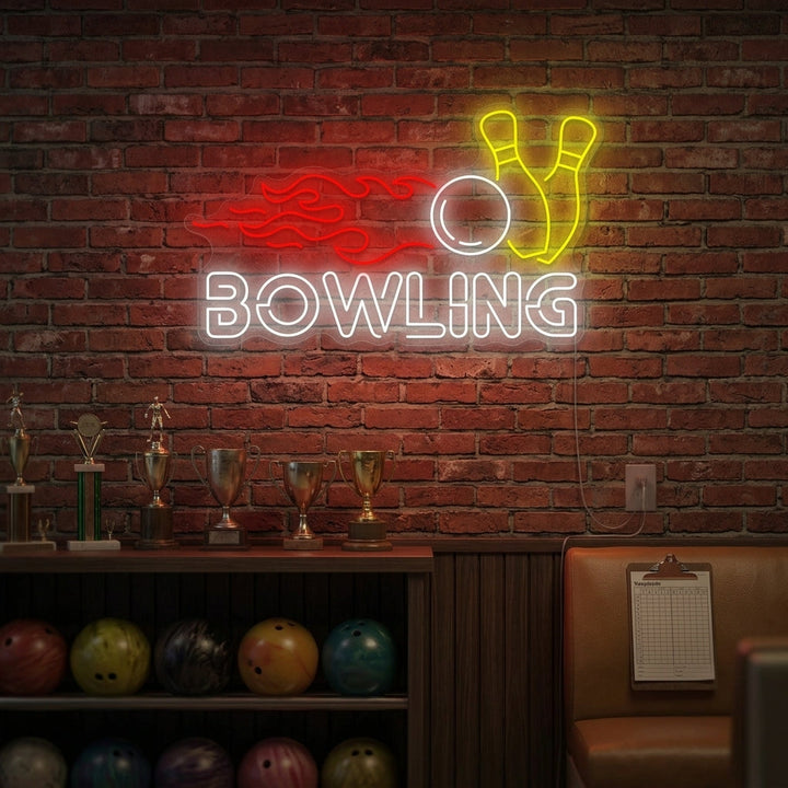 "Bowling" Neonskilt