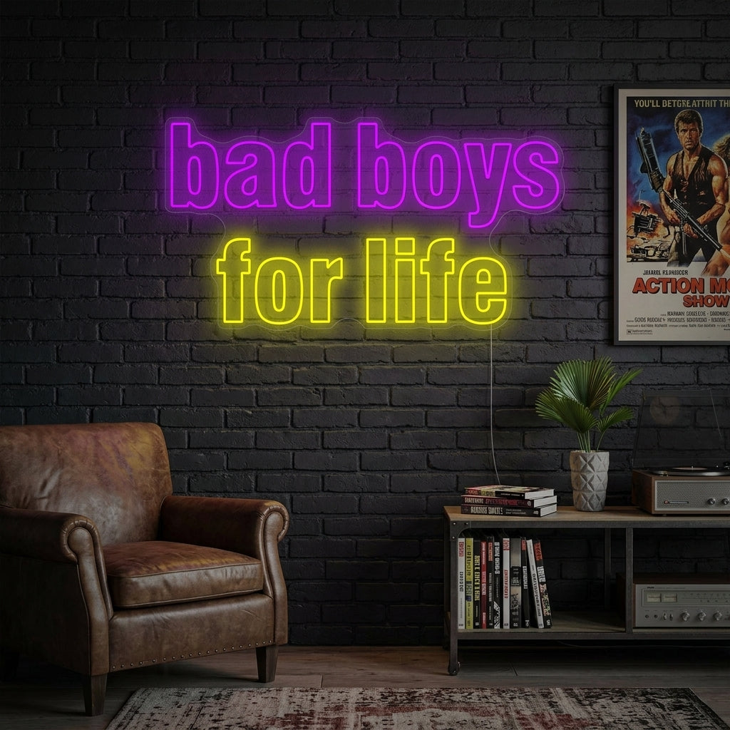 "Bad Boys For Life" Neonskilt
