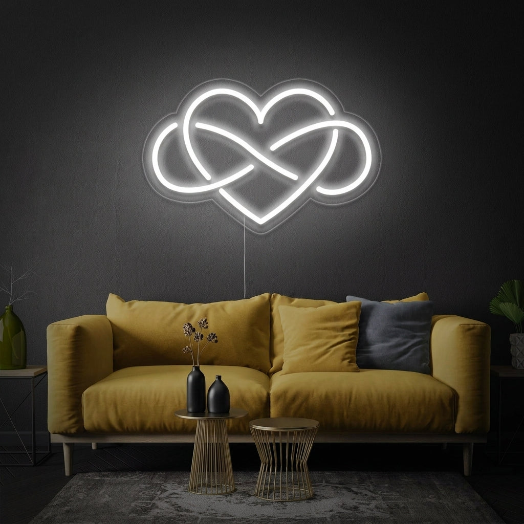 "Uendelighet, Hjerte" Neonskilt