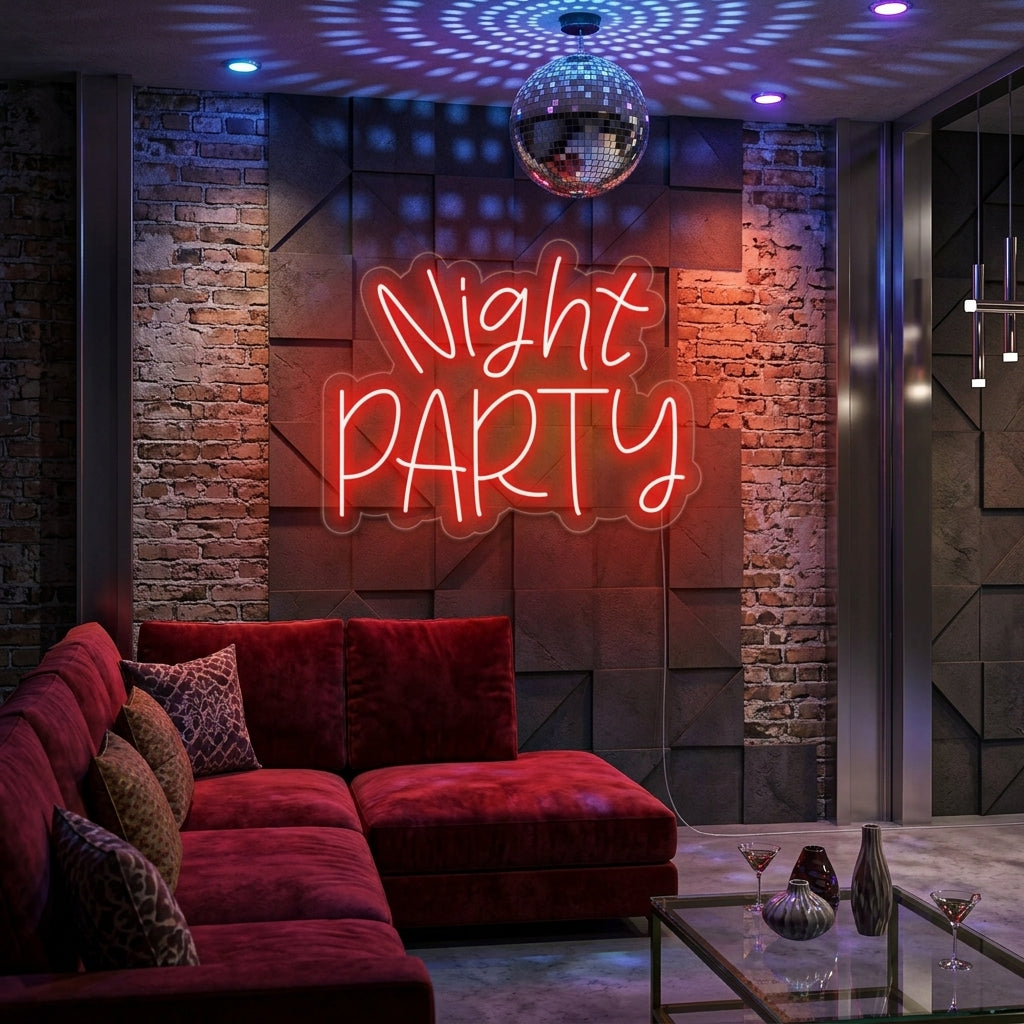 "Night Party" Neonskilt