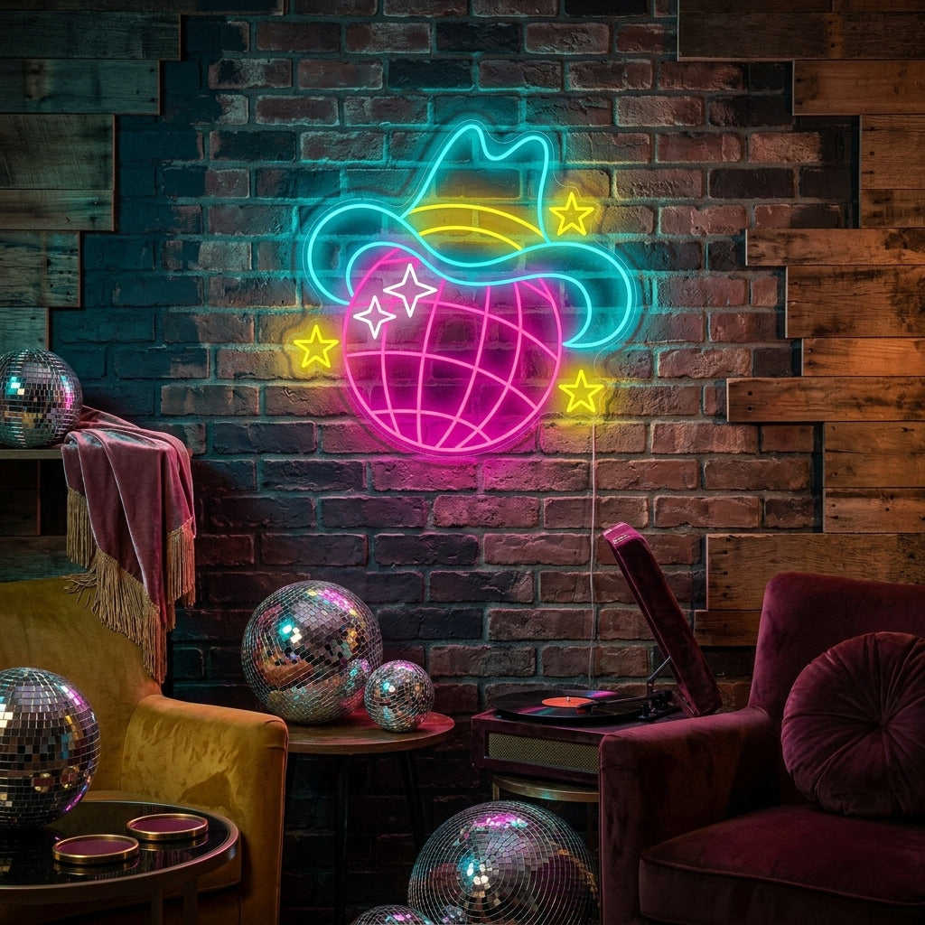 "Disco ball" Neonskilt