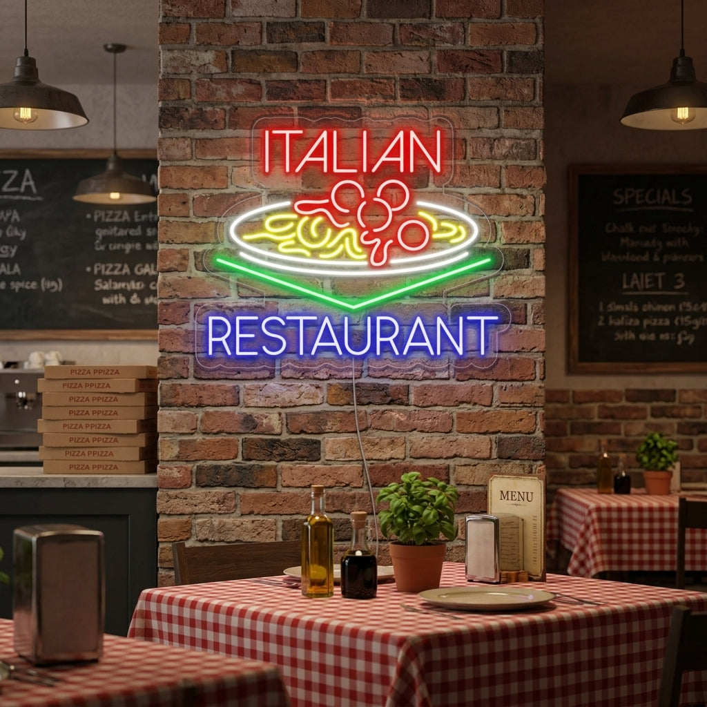 "ITALIAN RESTAURANT" Neonskilt