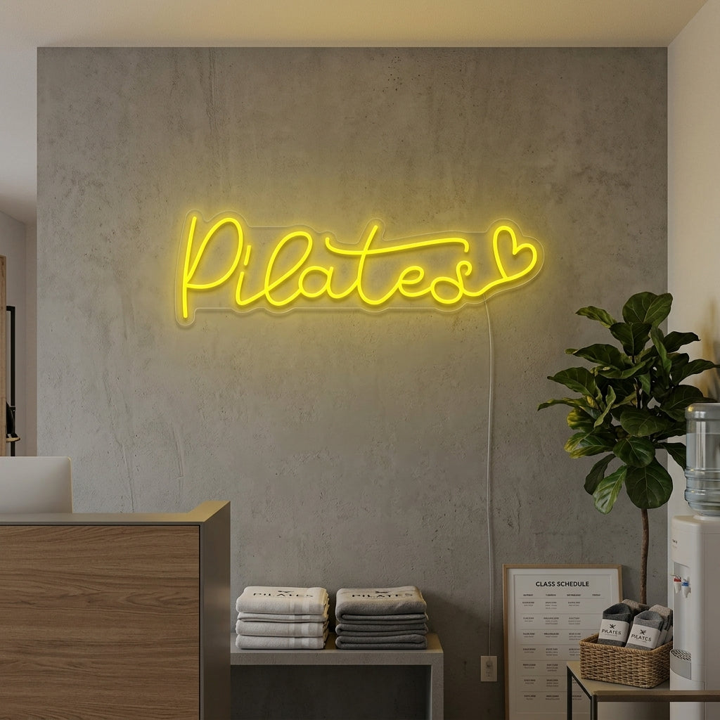 "Pilates Hjerte" Neonskilt