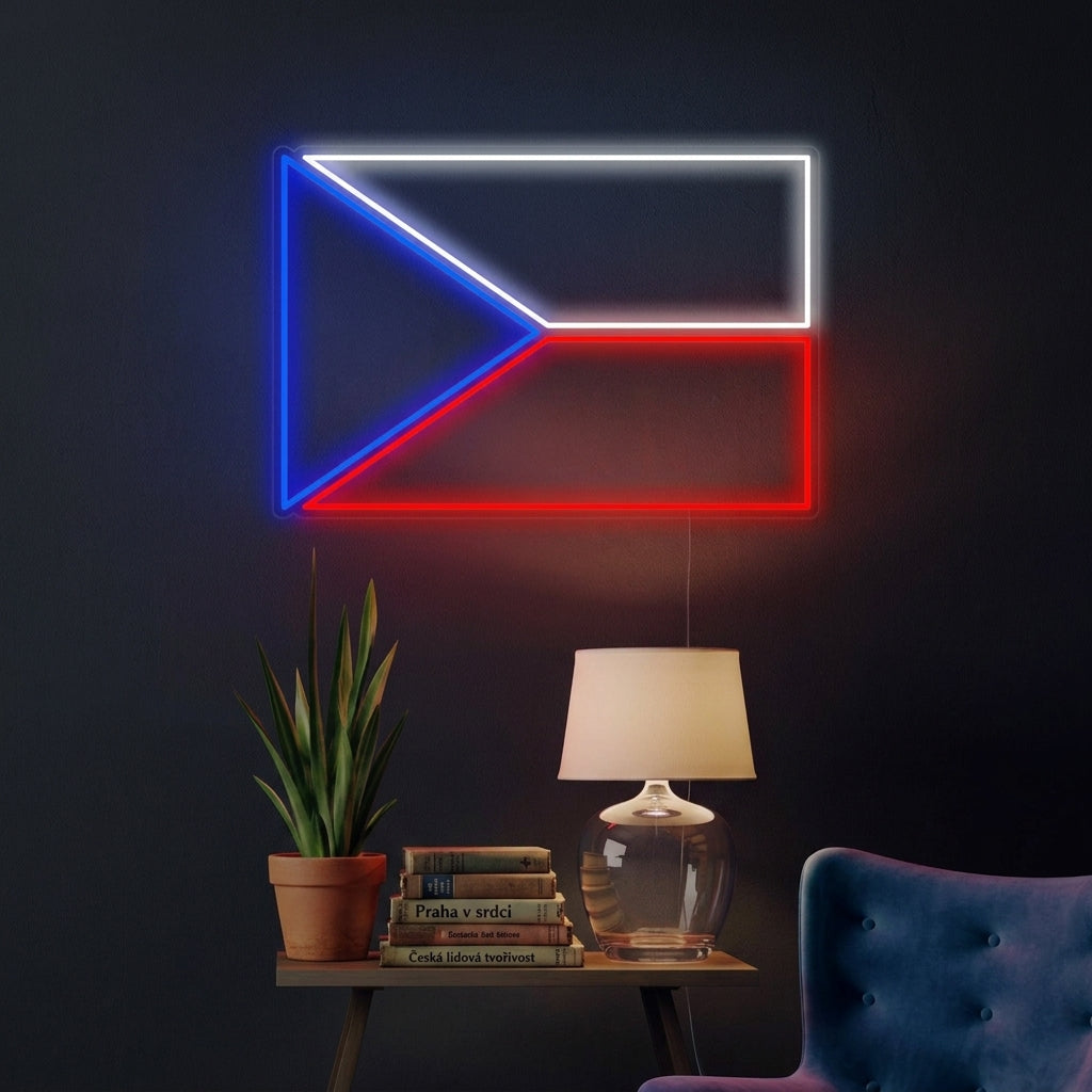 "Tsjekkias Flagg" Neonskilt