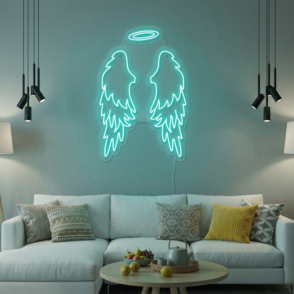 "Engel Vinger Halo" Neonskilt