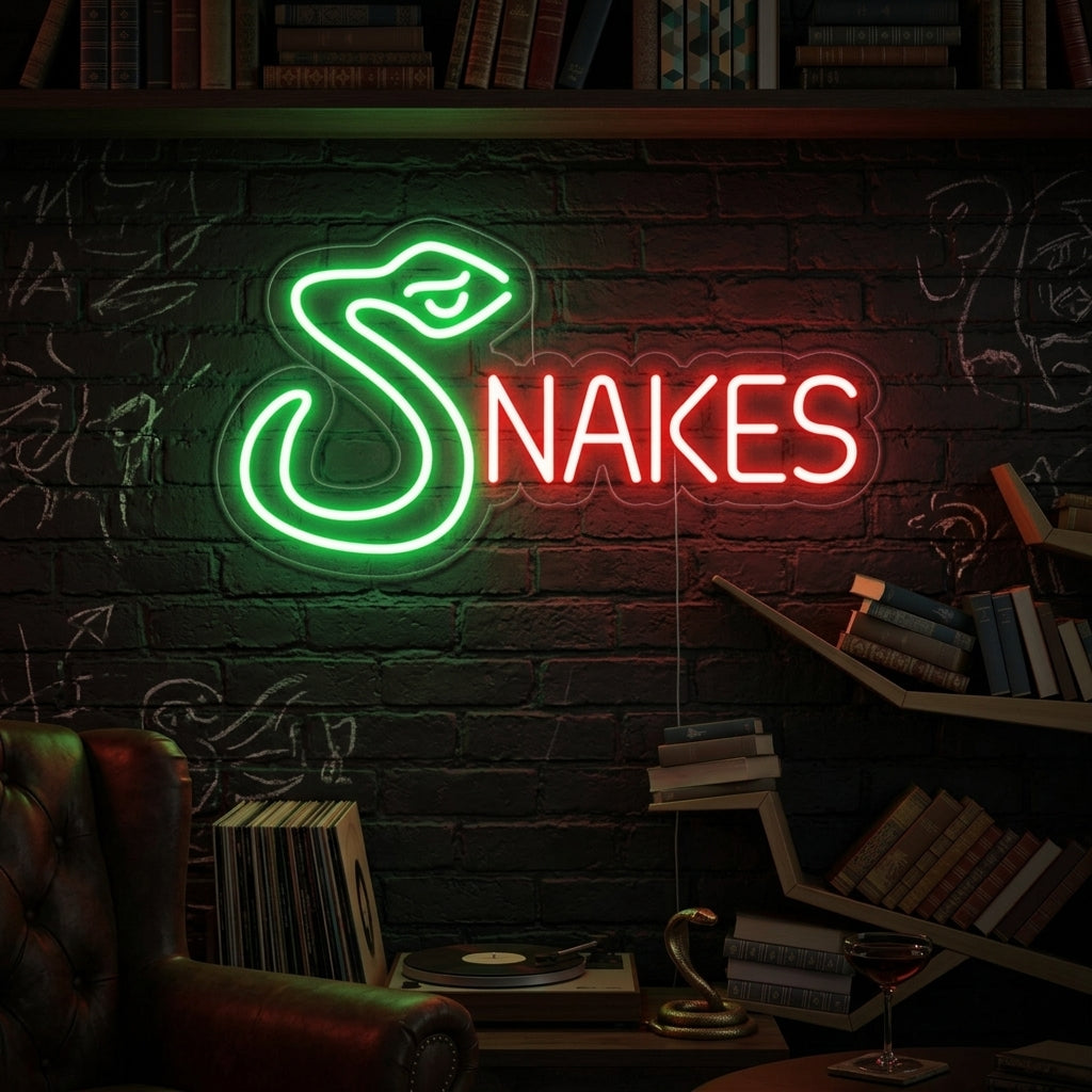 "Snakes" Neonskilt