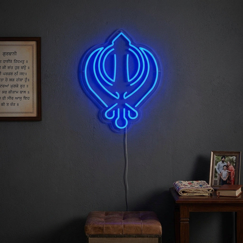 "Sikhismens Khanda-Symbol" Neonskilt