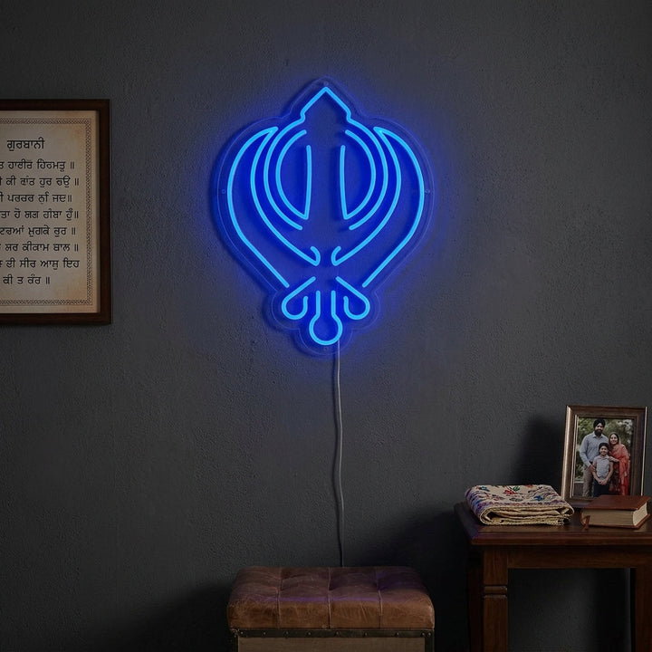 "Sikhismens Khanda-Symbol" Neonskilt