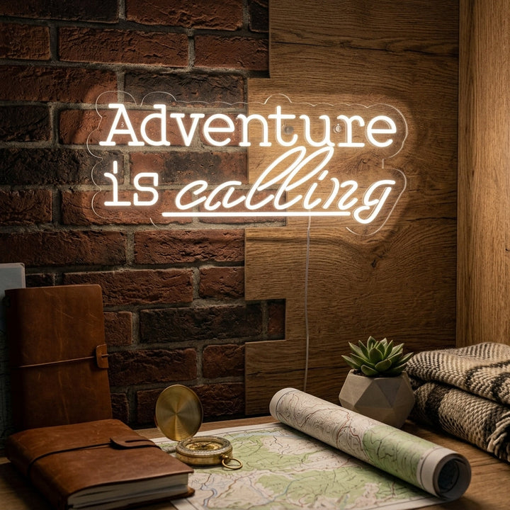 "Adventure is Calling" Neonskilt