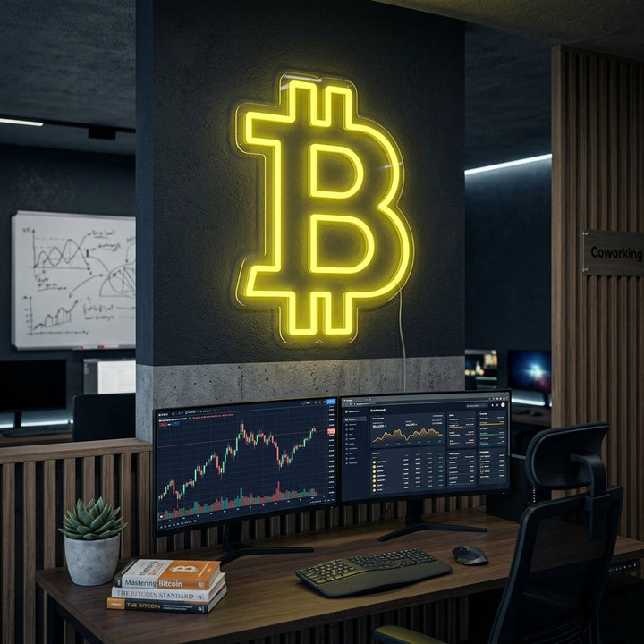 "Bitcoin B" Neonskilt