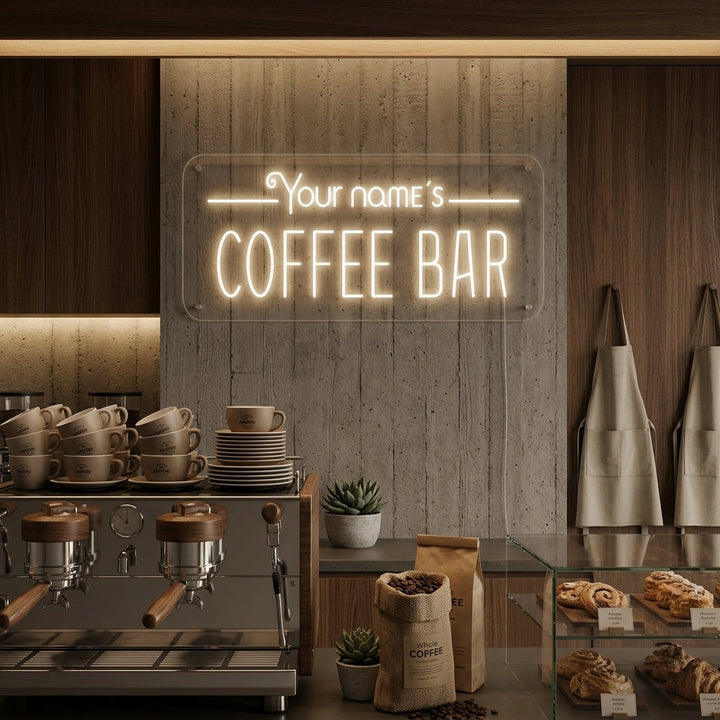 "Your Name's Coffee Bar" Neonskilt