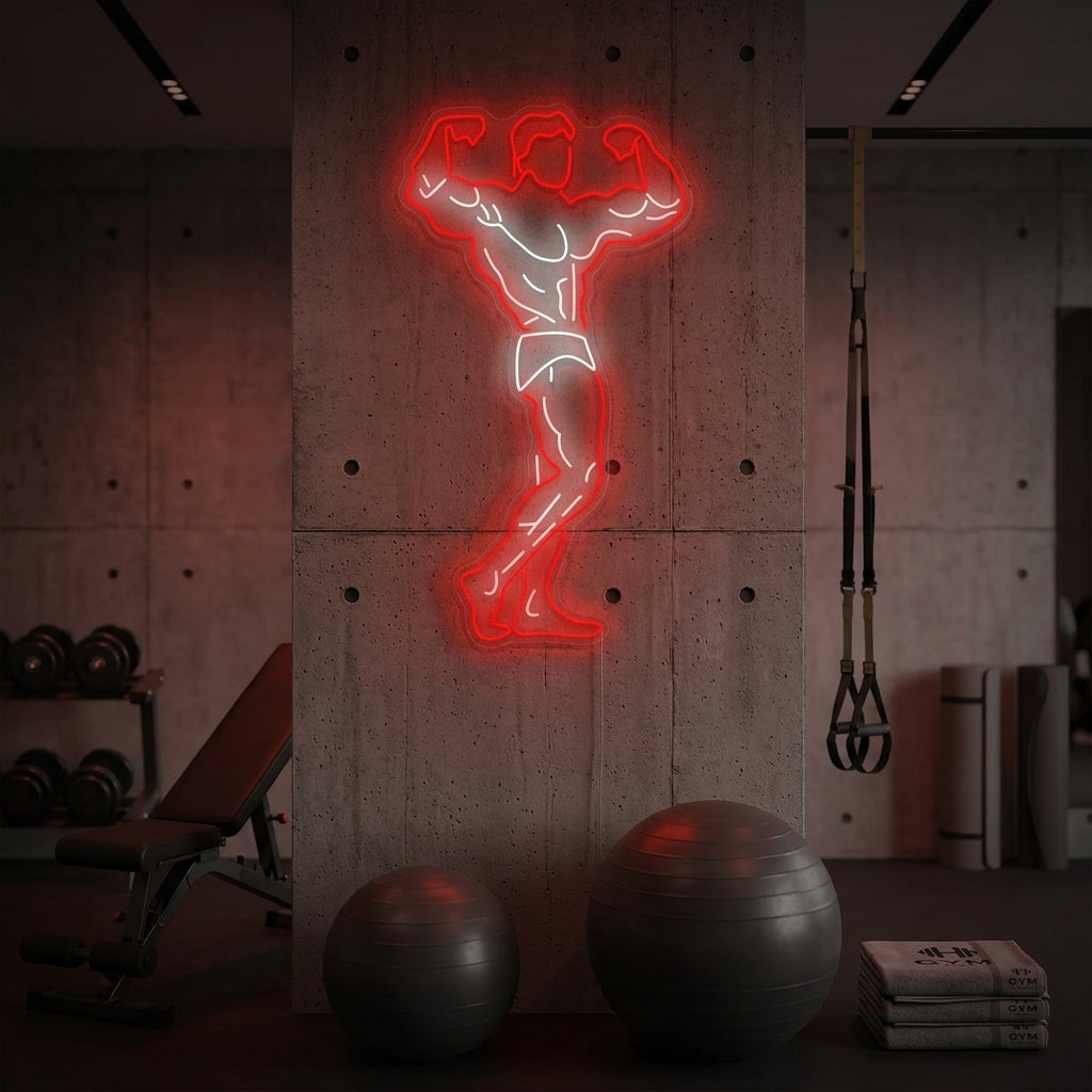 "Gym Hero" Neonskilt
