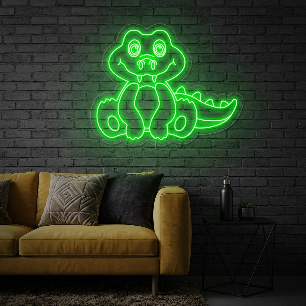 "Alligator" Neonskilt