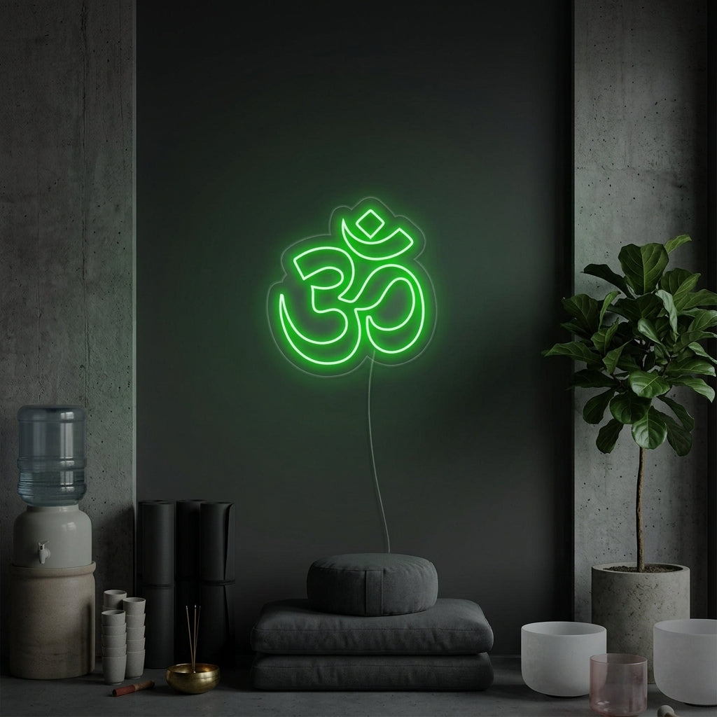 "Om Yoga, Yoga Dekor, Yoga Veggkunst" Neonskilt