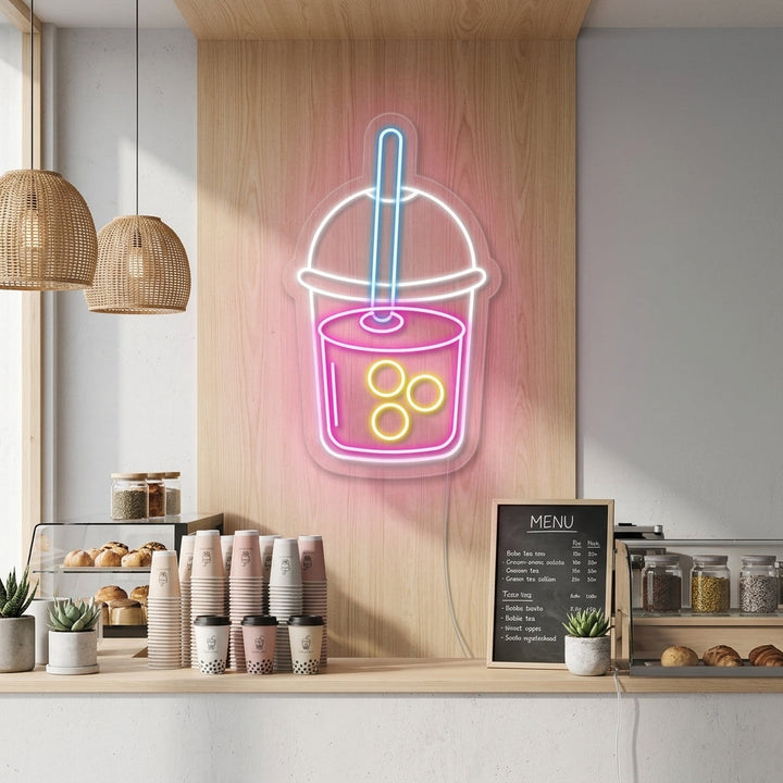 "Boba Te Kopp" Neonskilt