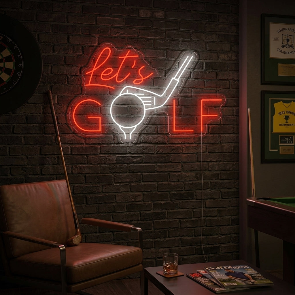 "Let's Golf" Neonskilt