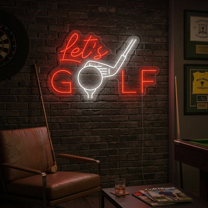 "Let's Golf" Neonskilt
