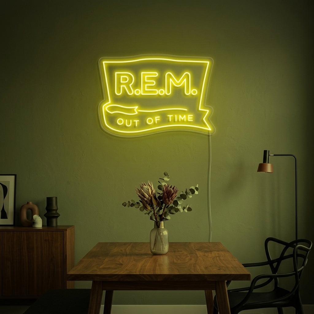 "R-E-M" Neonskilt