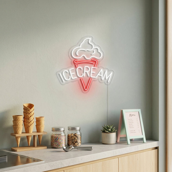 "Ice Cream" Neonskilt