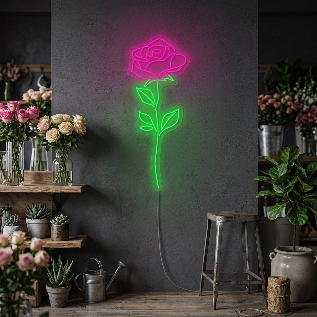 "Rosa Rose" Neonskilt