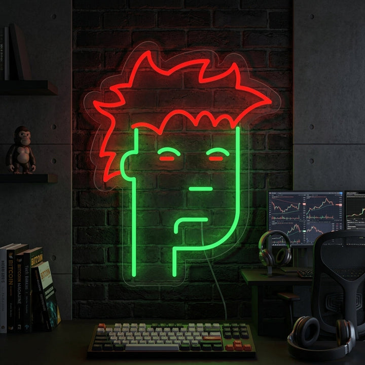 "NTD Ape" Neonskilt