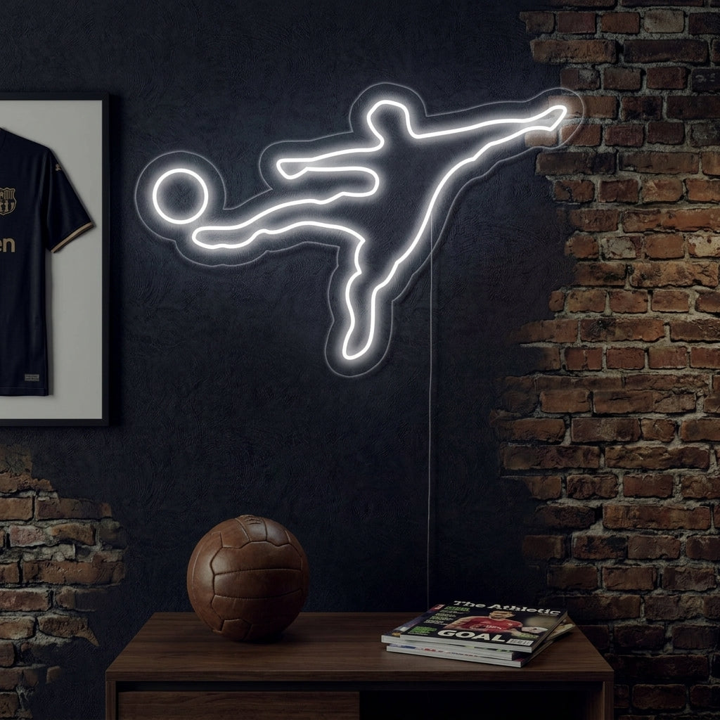 "Fotballspiller" Neonskilt
