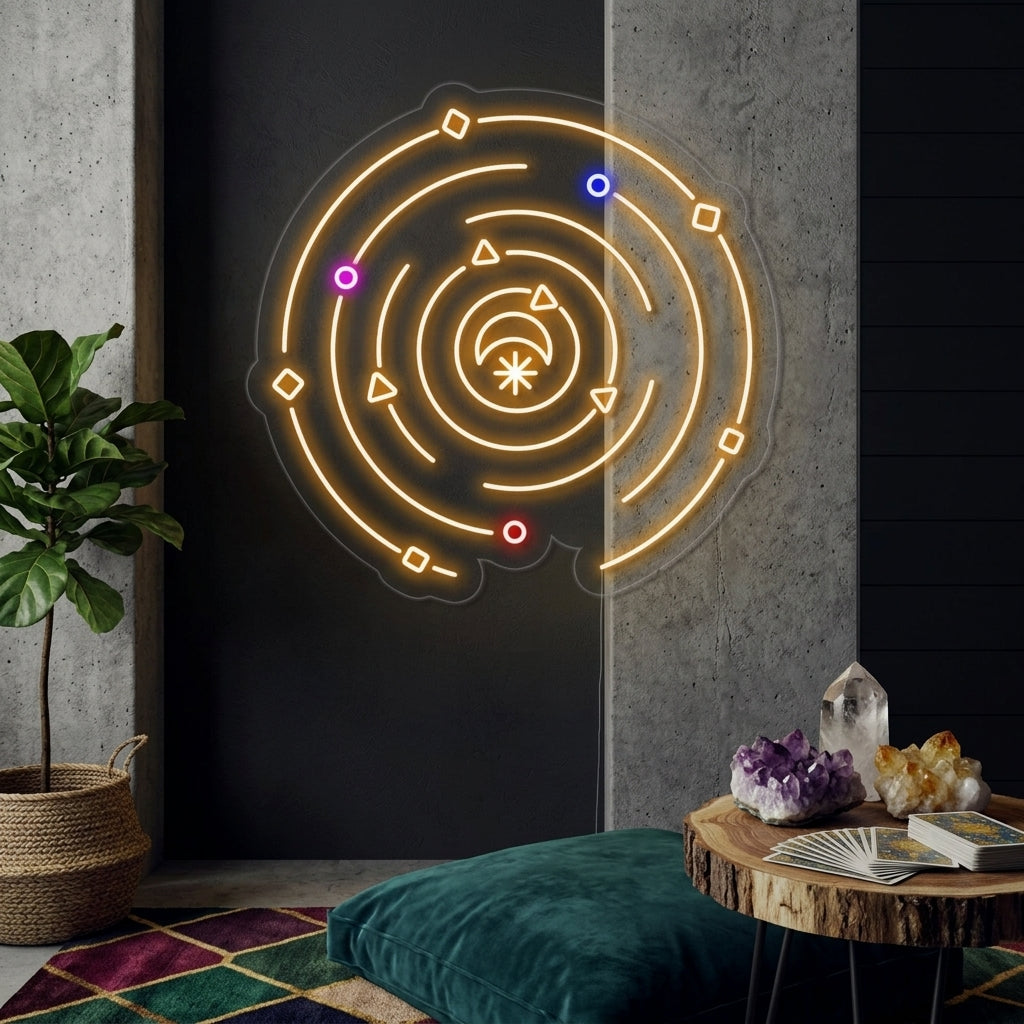 "Galaxy Sun Star Moon" Neonskilt